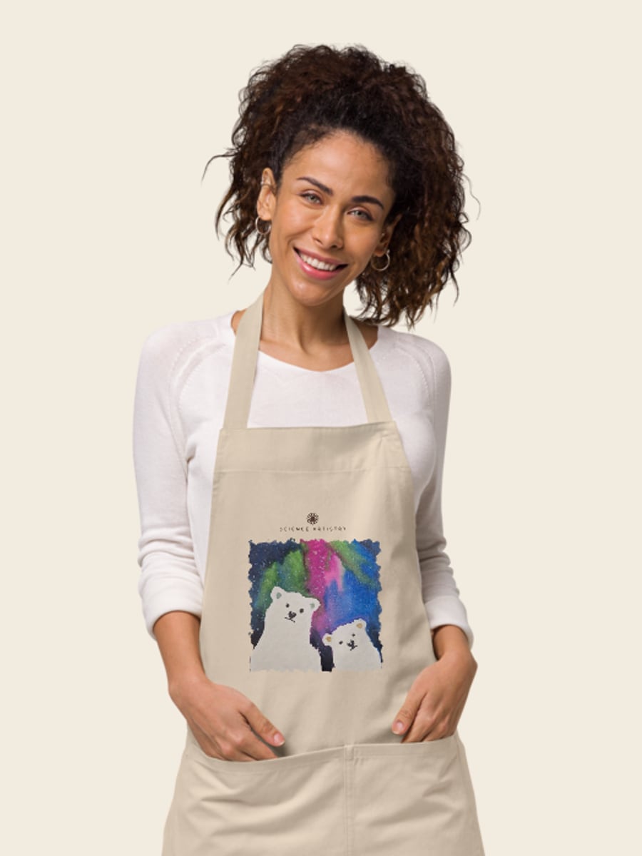 Aurora Bears studio apron, worn