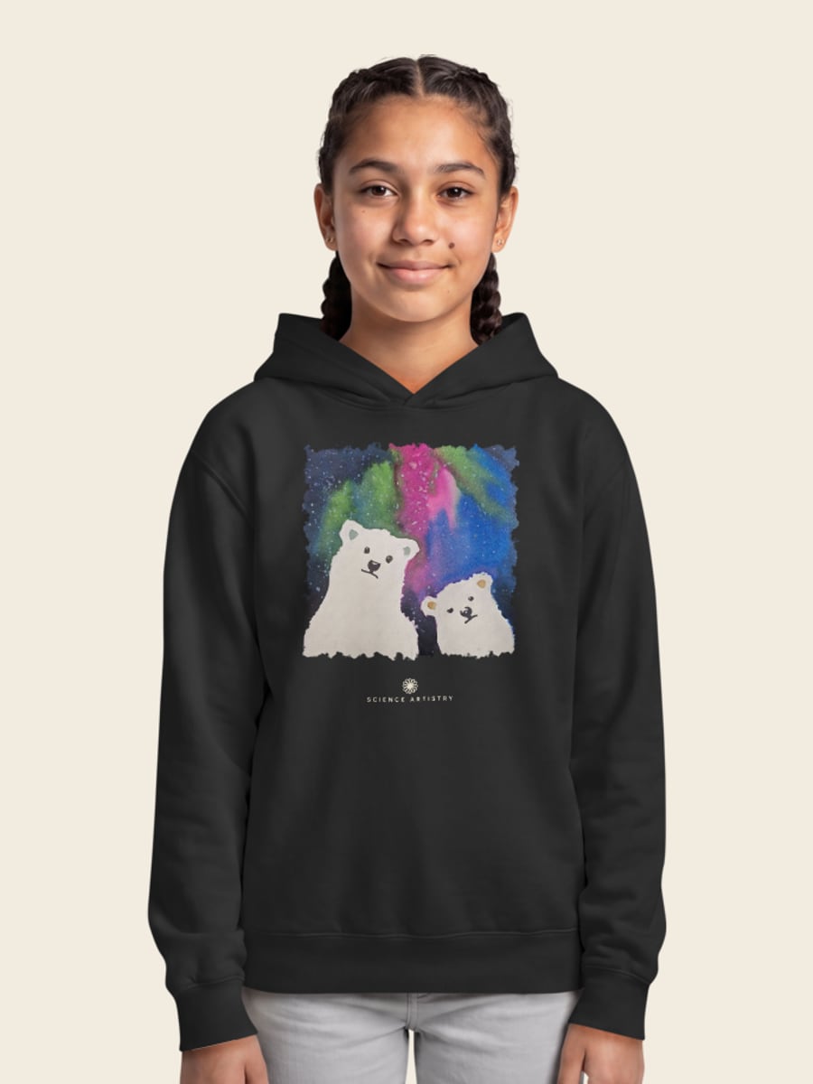 Aurora Bears youth hoodie, worn