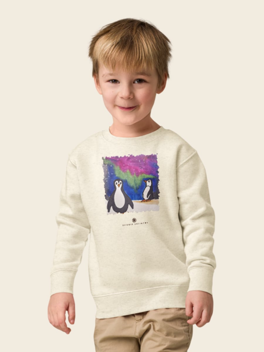 Aurora Penguins kids sweatshirt, worn