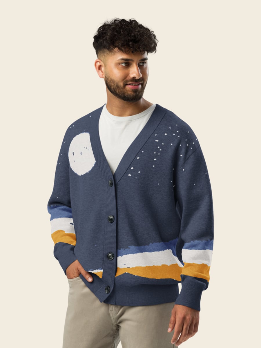 Borrowed Light jacquard cardigan, worn