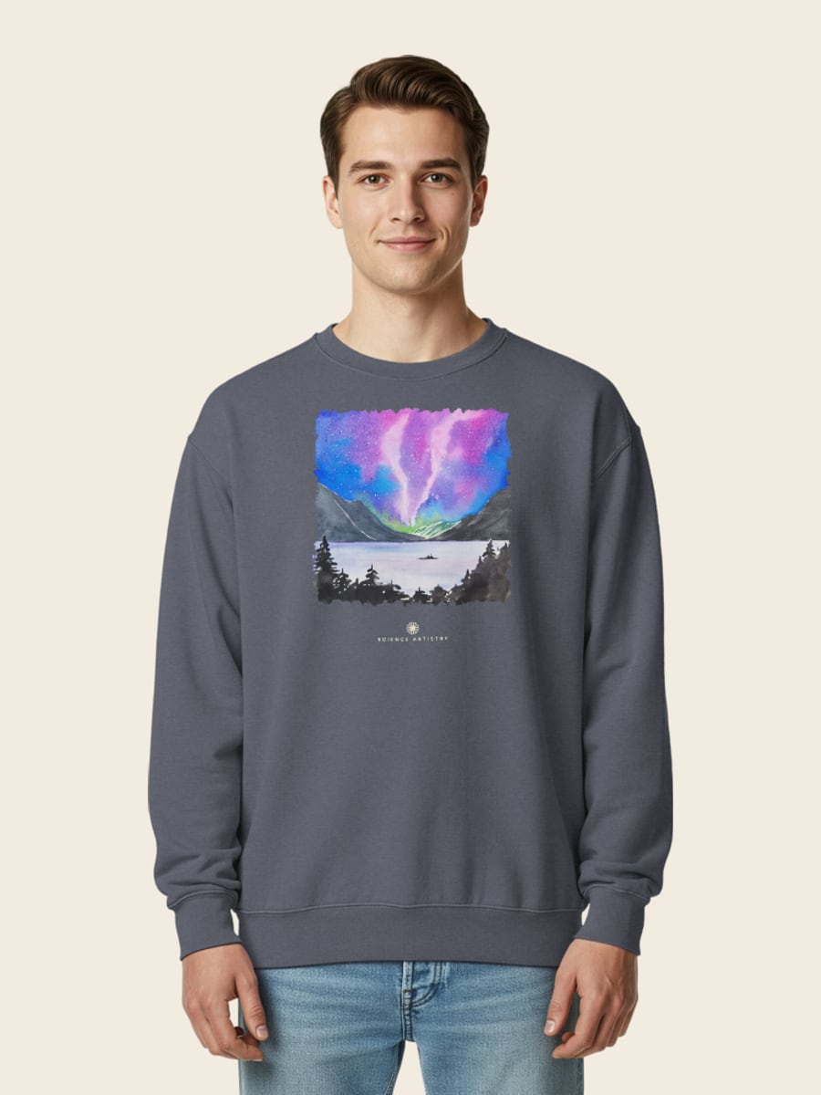 Lake Aurora sweatshirt, worn