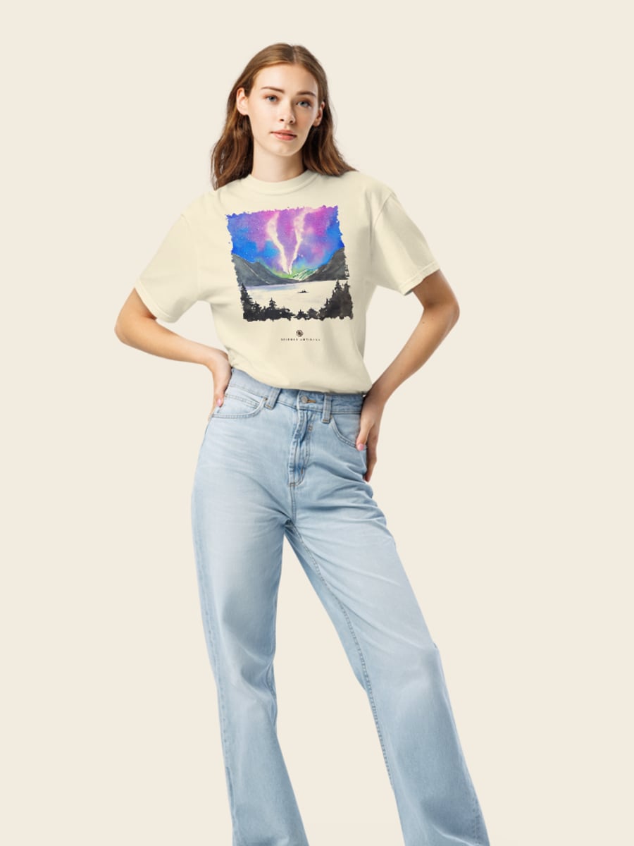 Lake Aurora heavyweight tee, worn