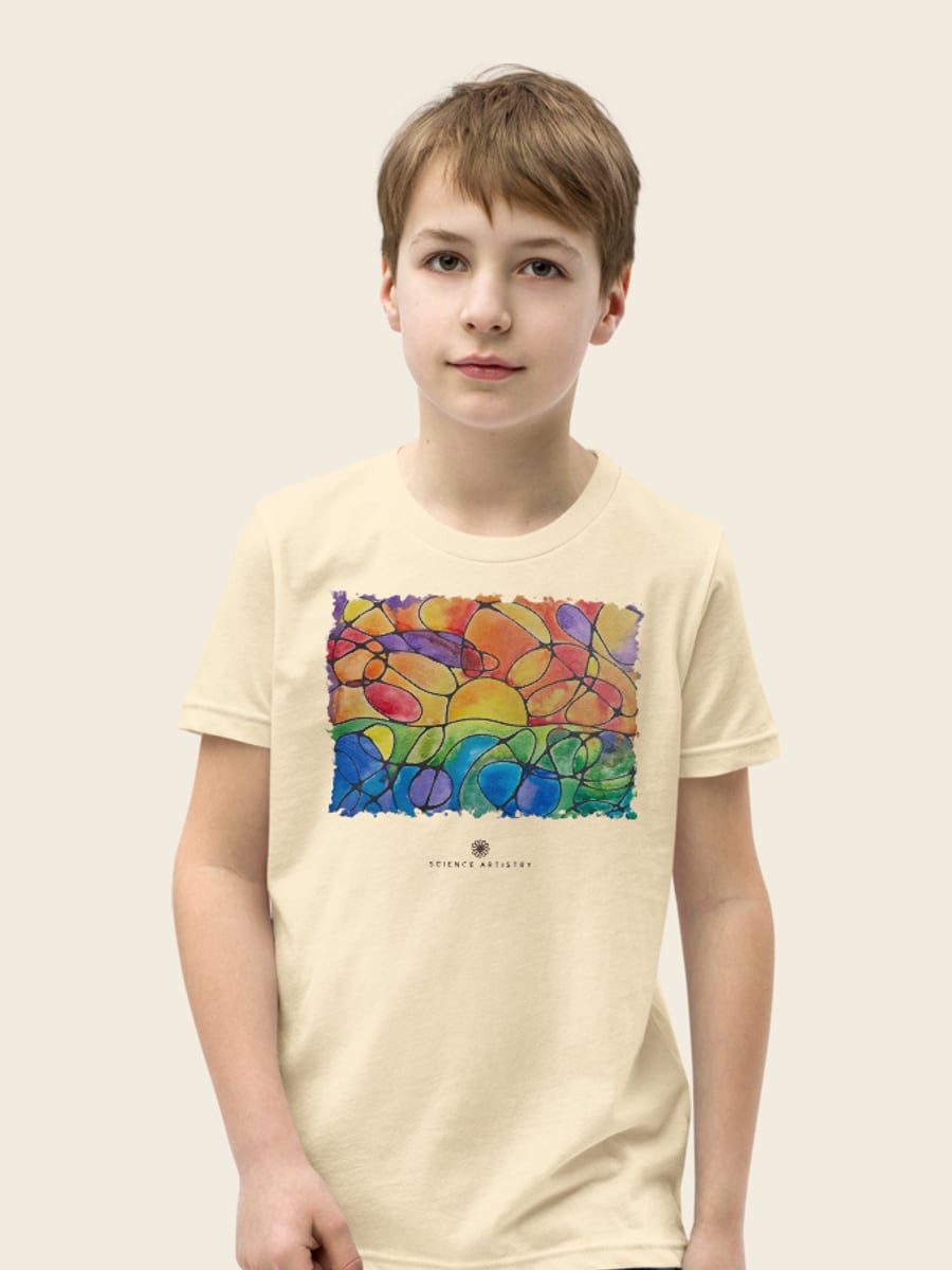 Neurographic Sunset youth tee, worn