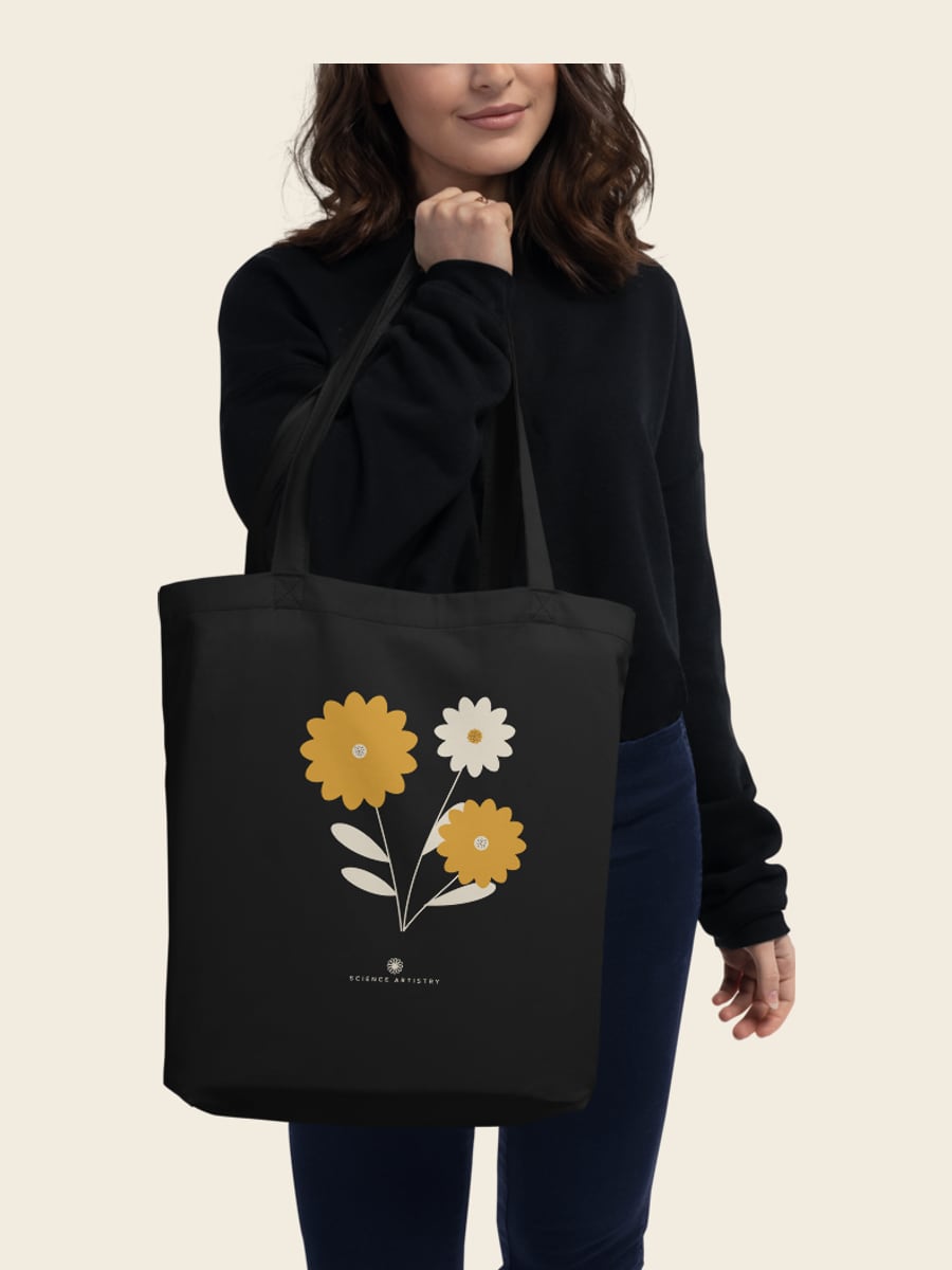 Nocturne canvas tote, worn